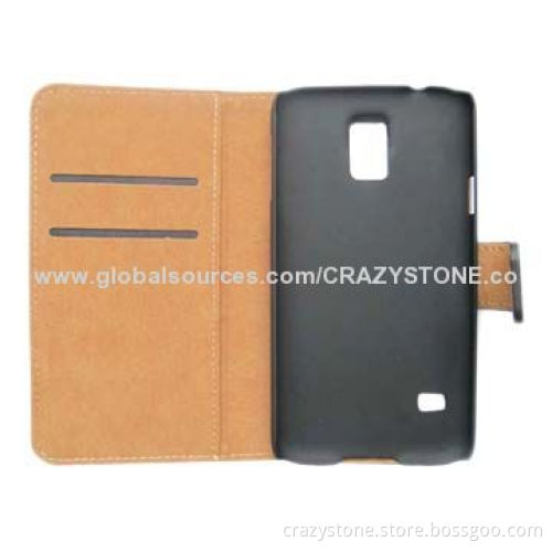 Genuine Leather Wallet Case for Samsung Galaxy S5